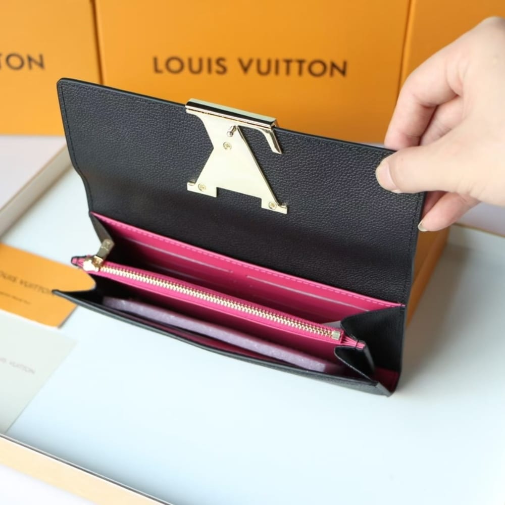 Louis Vuitton Capucines Wallet Black 20cm M61248 - Image 9