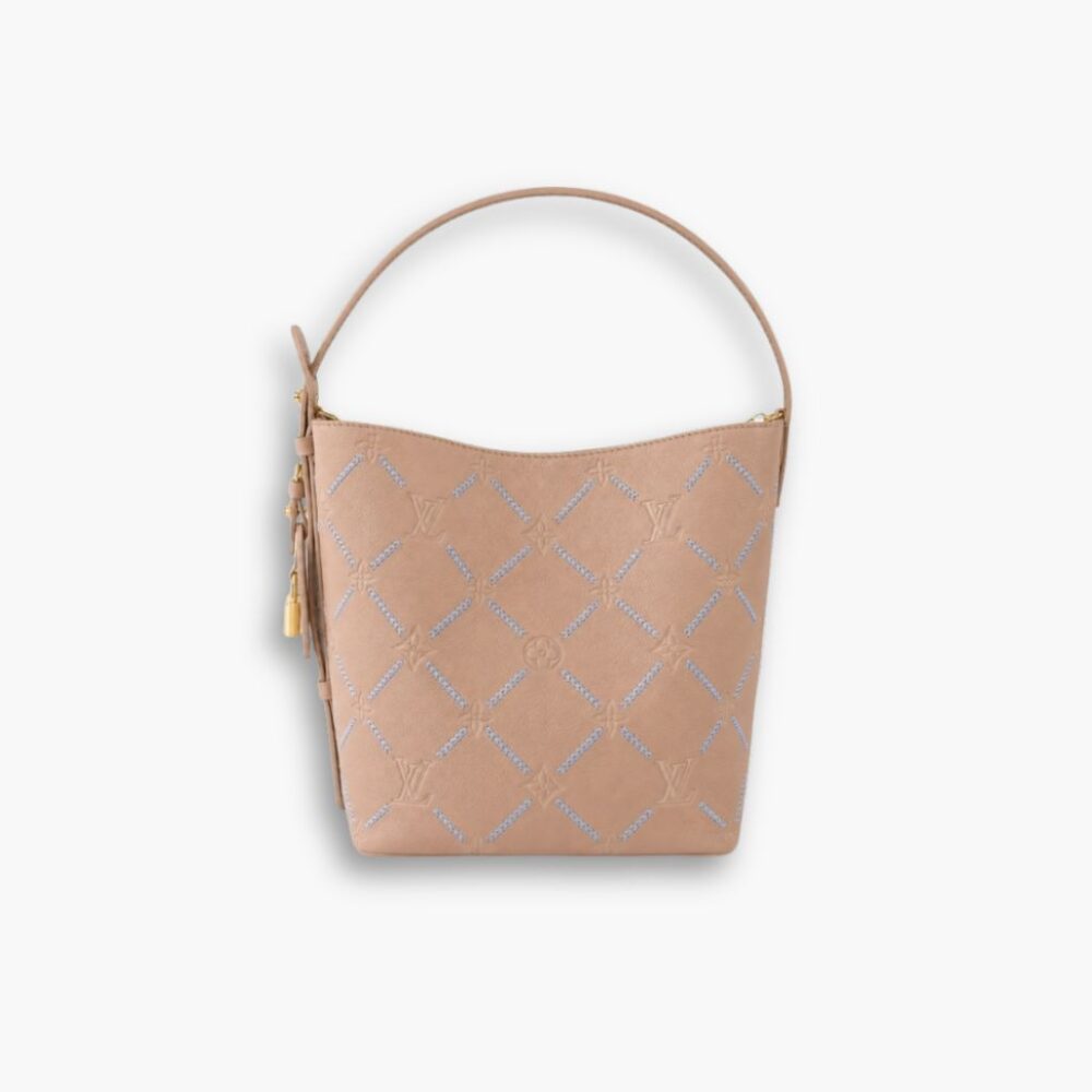 Louis Vuitton All In MM Monogram Empreint Couturee Handbag Hazelnut 24cm M28524