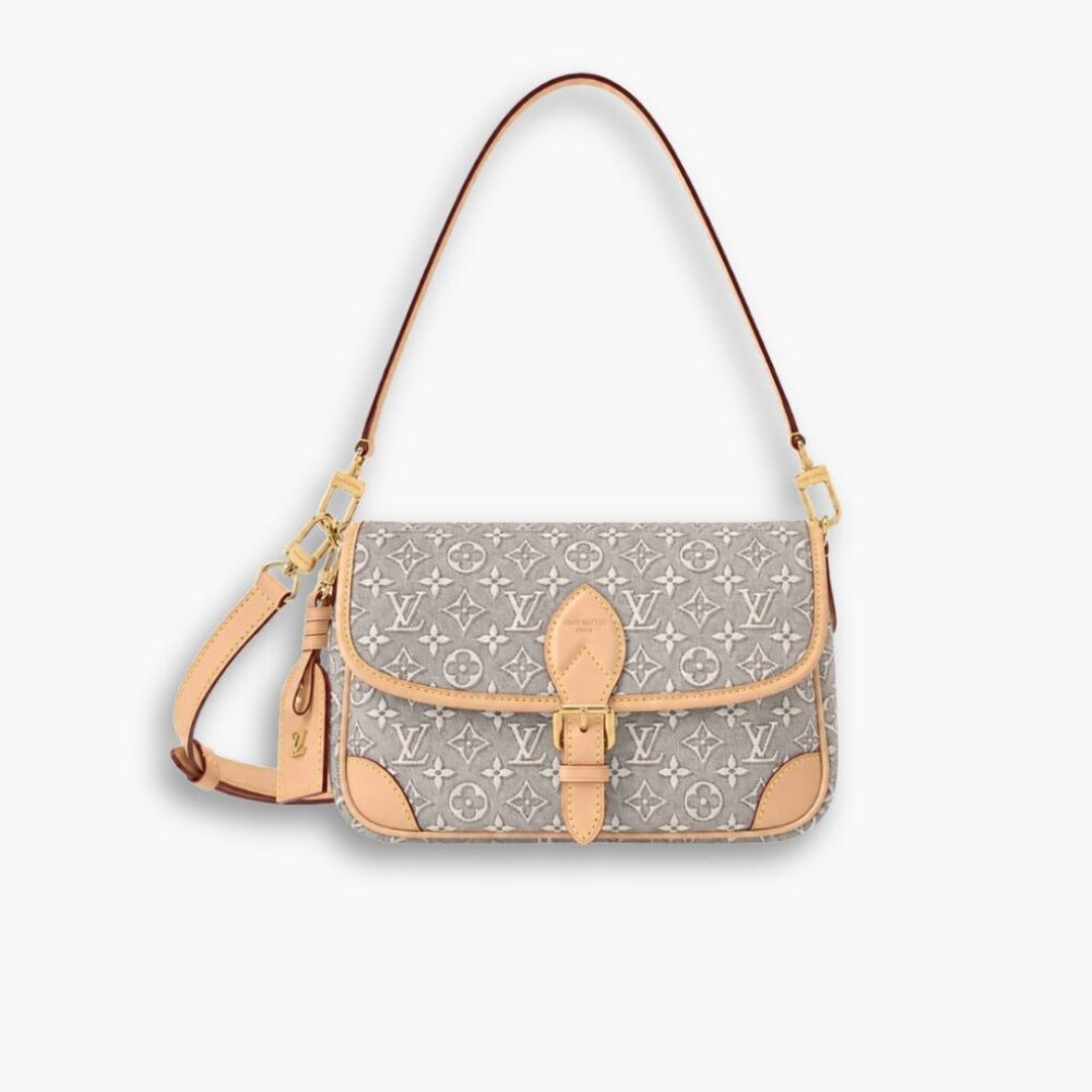Louis Vuitton Diane PM Monogram Emblème Shoulder Bag Gray 24cm M29795