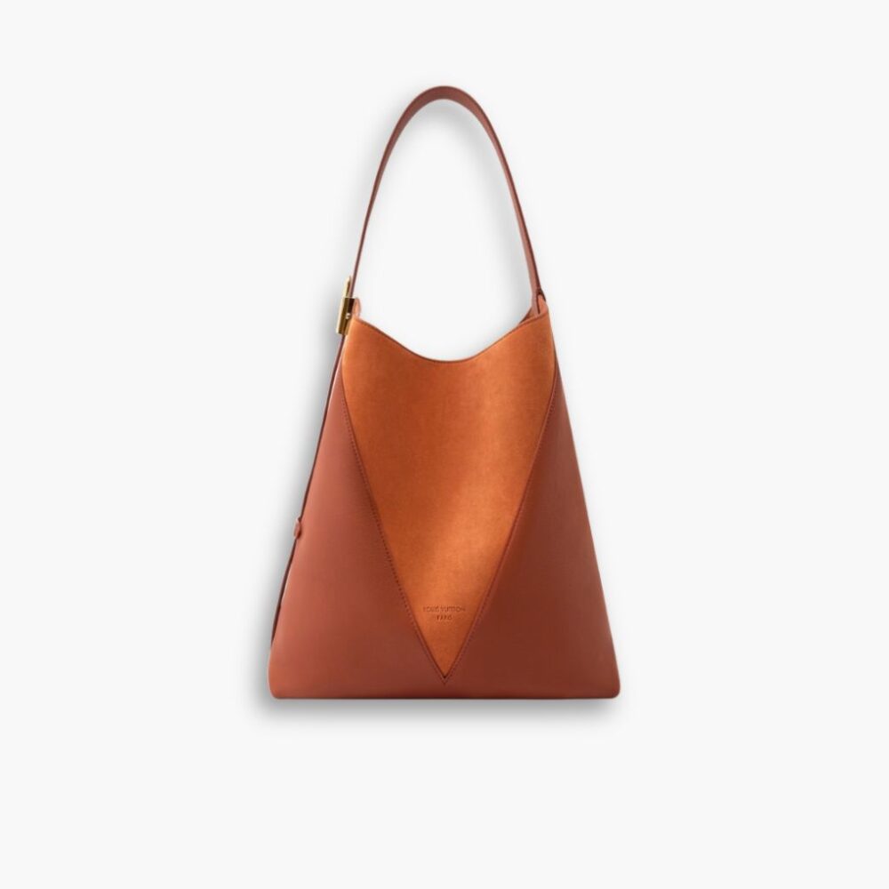 Louis Vuitton Low Key Hobo MM Grained And Suede Hobo Bag Cognac 28cm M29156
