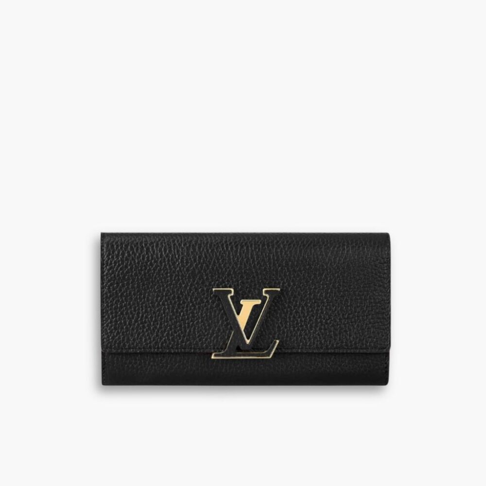 Louis Vuitton Capucines Wallet Black 20cm M61248