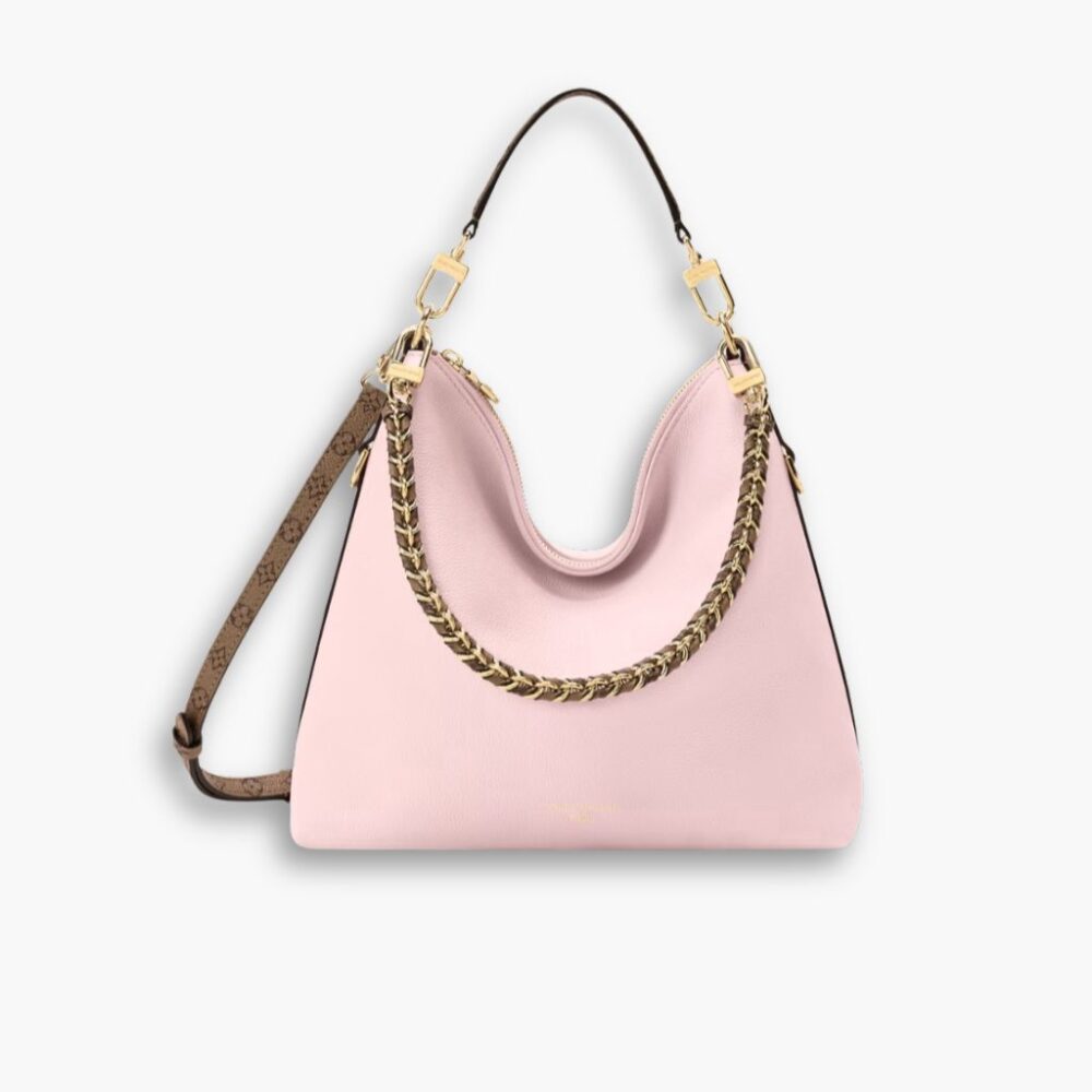 Louis Vuitton Multipass Medium Grained Leather Hobo Bag Petal Pink 30cm M2A063