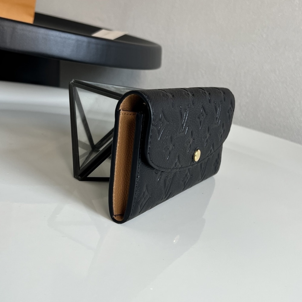 Louis Vuitton Emilie Monogram Empreinte Leather Wallet Black 19cm M62369 - Image 4