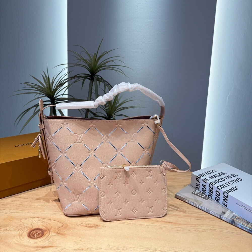 Alternative view of Louis Vuitton All In MM Monogram Empreint Couturee Handbag Hazelnut 24cm M28524