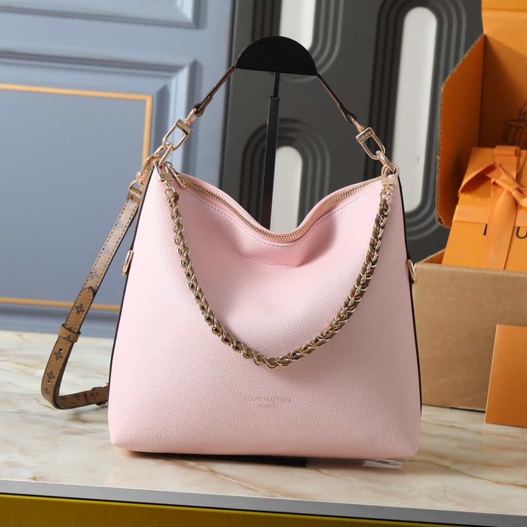 Louis Vuitton Multipass Medium Grained Leather Hobo Bag Petal Pink 30cm M2A063 - Image 2