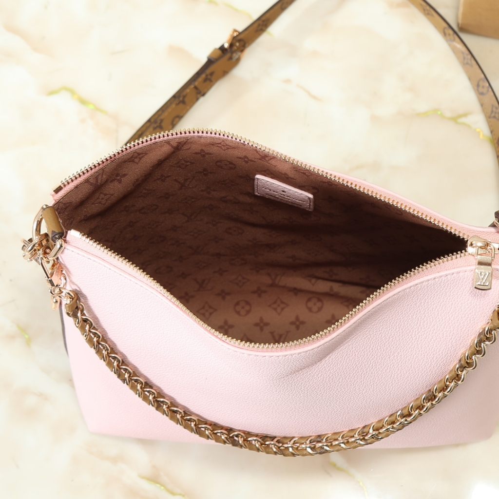 Louis Vuitton Multipass Medium Grained Leather Hobo Bag Petal Pink 30cm M2A063 - Image 8