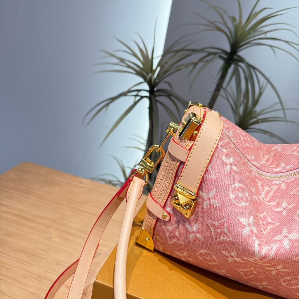 Louis Vuitton Side Trunk MM Monogram Emblème Shoulder Bag Pink 23cm - Image 7