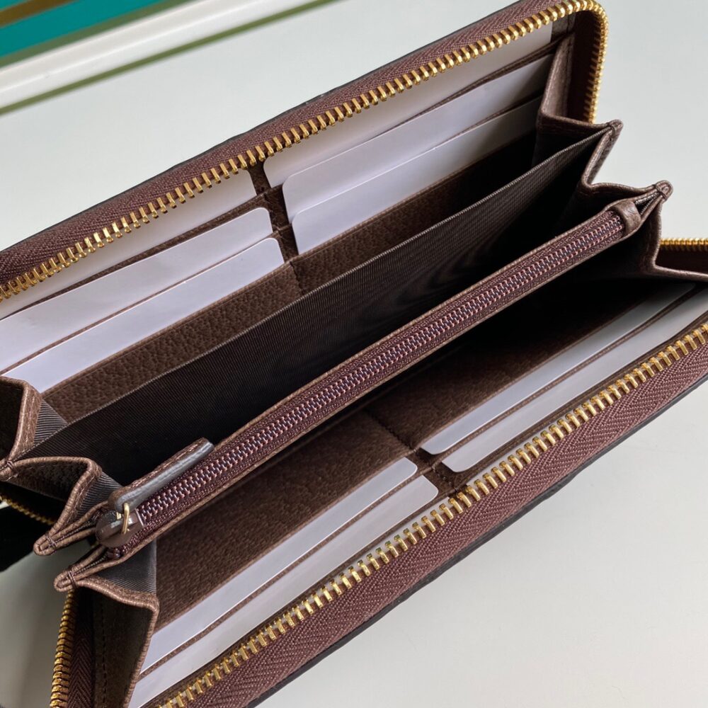 Gucci Ophidia Zip Around GG Supreme Wallet Brown 19cm 523154 96IWG 8745 - Image 8