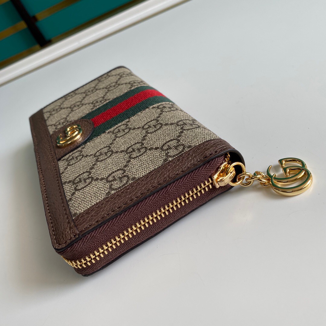 Gucci Ophidia Zip Around GG Supreme Wallet Brown 19cm 523154 96IWG 8745 - Image 6