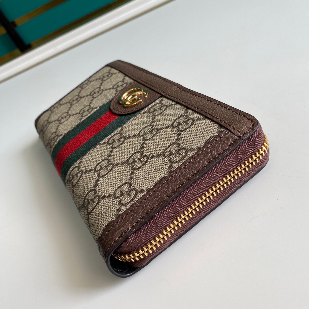 Gucci Ophidia Zip Around GG Supreme Wallet Brown 19cm 523154 96IWG 8745 - Image 5