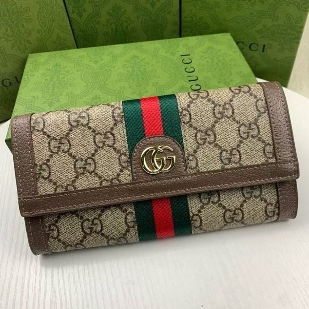 Alternative view of Gucci Ophidia Continental Wallet GG Supreme Brown 19Cm 523153 96IWG 8745