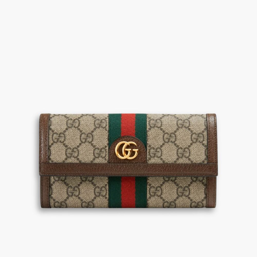 Gucci Ophidia Continental Wallet GG Supreme Brown 19Cm 523153 96IWG 8745