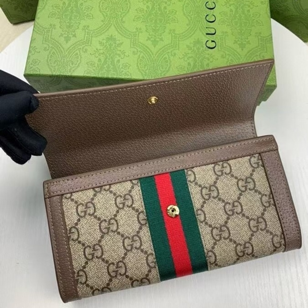 Gucci Ophidia Continental Wallet GG Supreme Brown 19Cm 523153 96IWG 8745 - Image 5